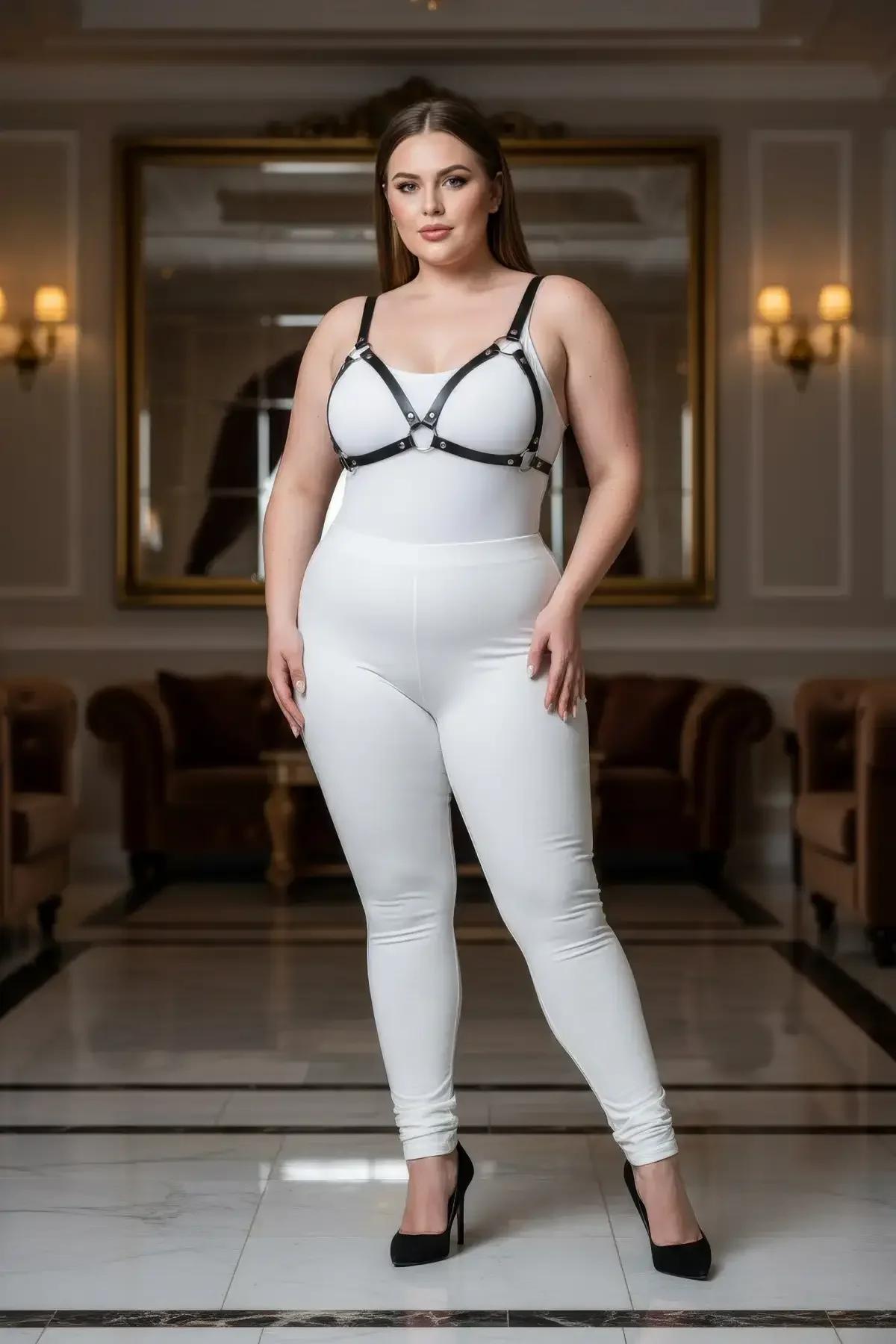 vegan deri siyah göğüs harness 80-110 cm beden aralığı uyumlu metal toka detayı