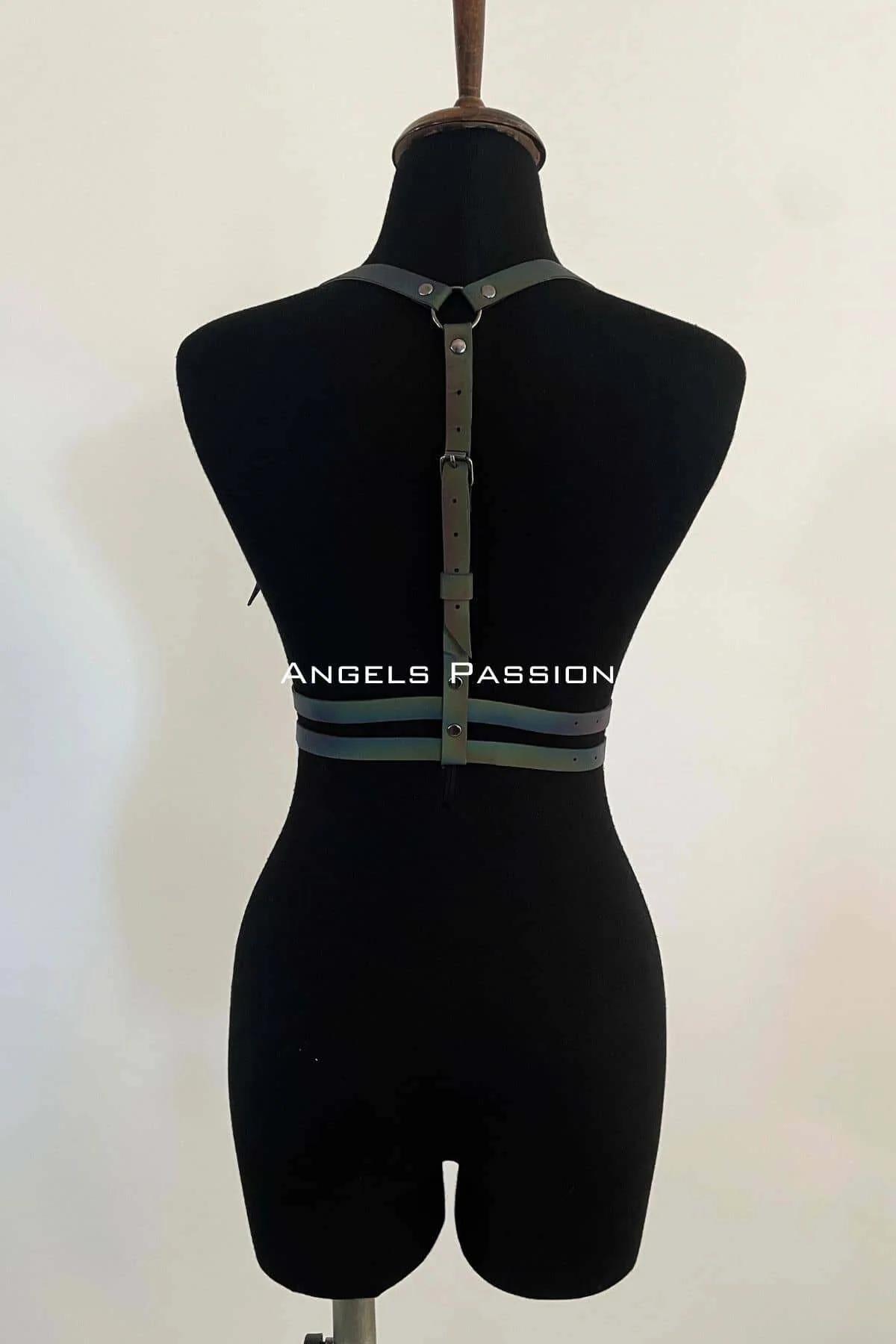 Reflective Rainbow Body Harness with Adjustable Straps