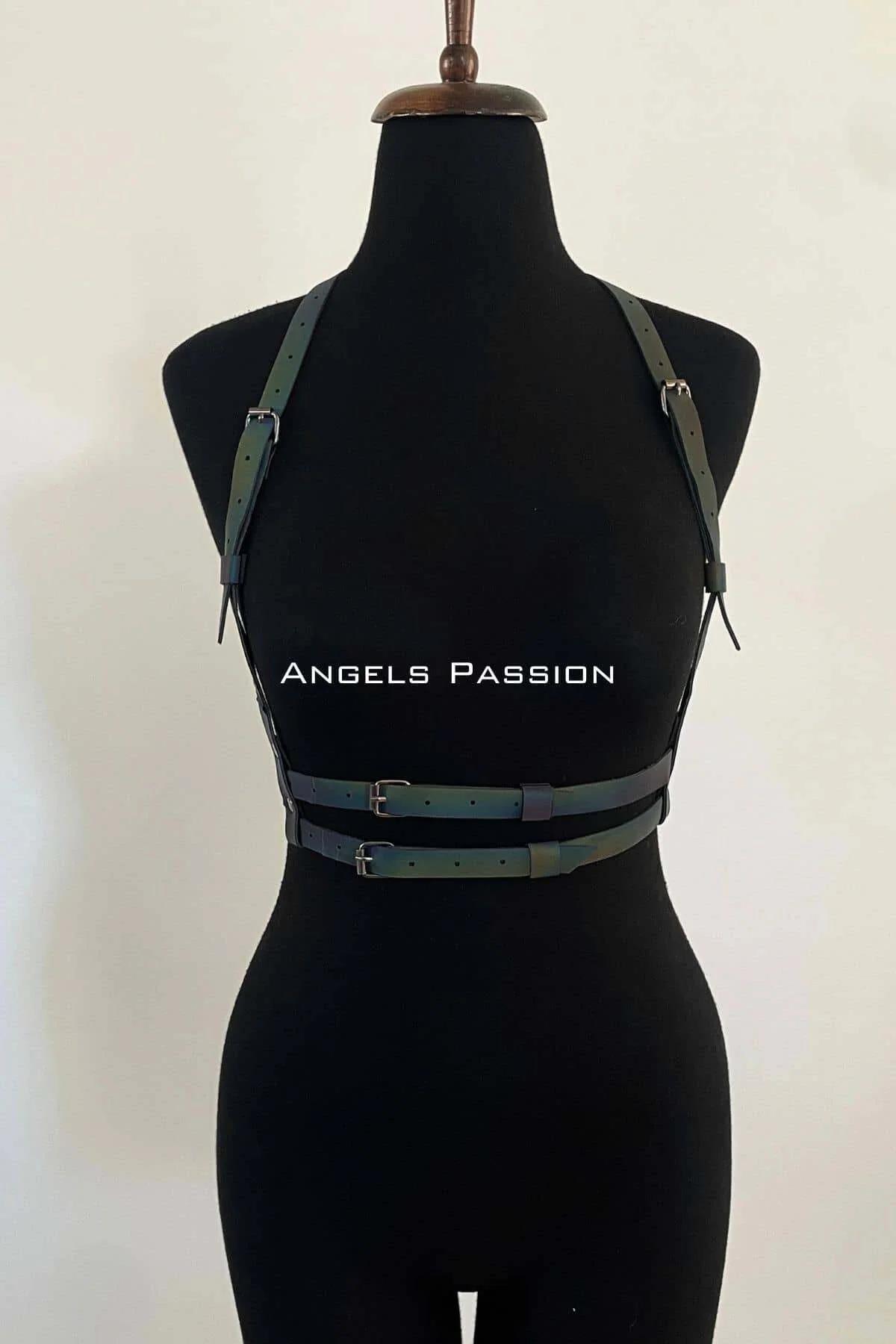 Reflective Rainbow Body Harness with Adjustable Straps