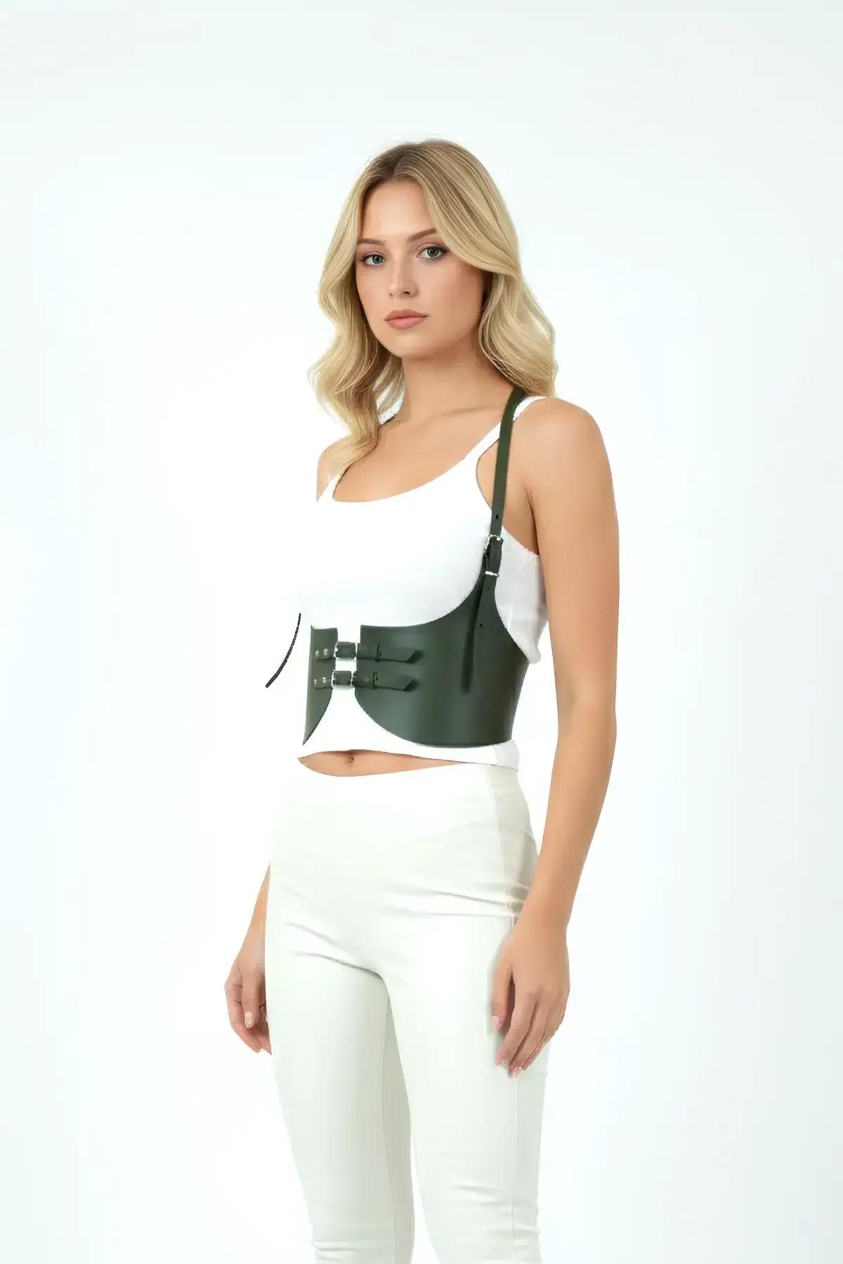 Underbust Harness Waist Cincher with Shoulder Straps