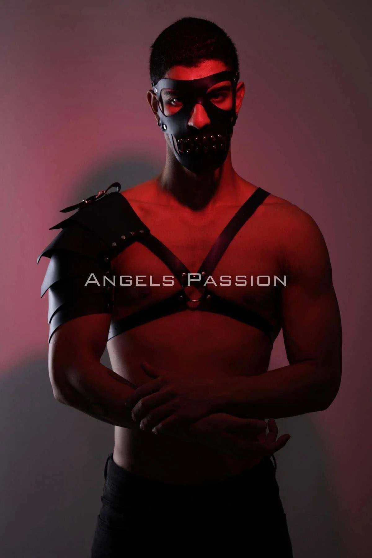 Studded Mask and Single Shoulder Armor Harness