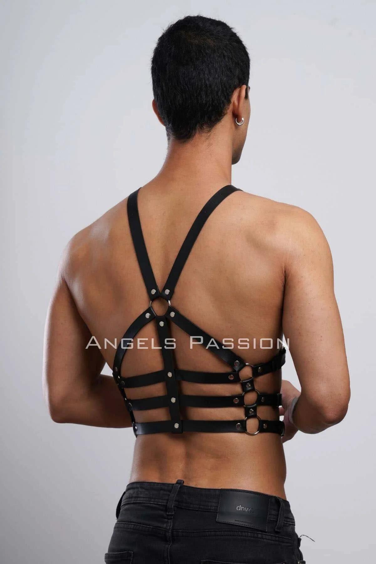 Strappy Cage Body Harness with O-Ring Detail