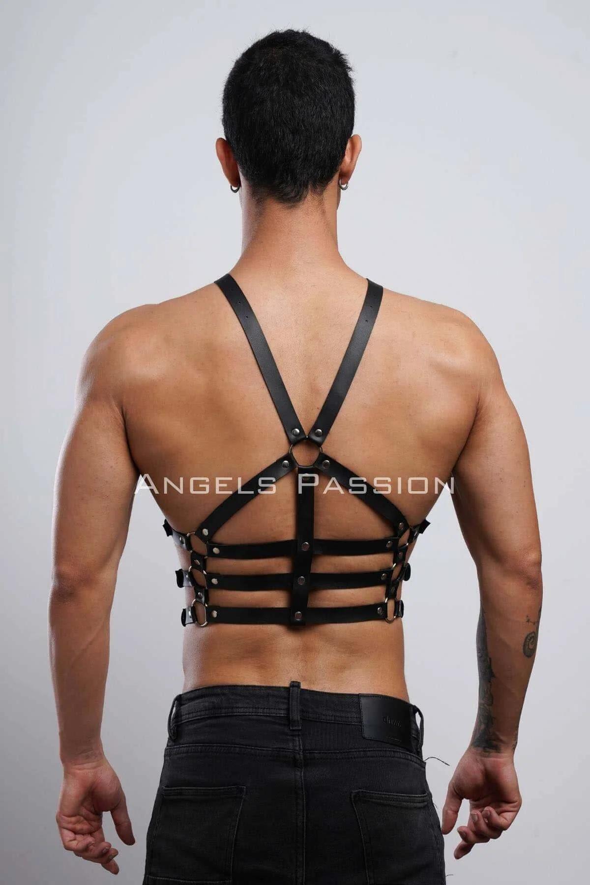 Strappy Cage Body Harness with O-Ring Detail