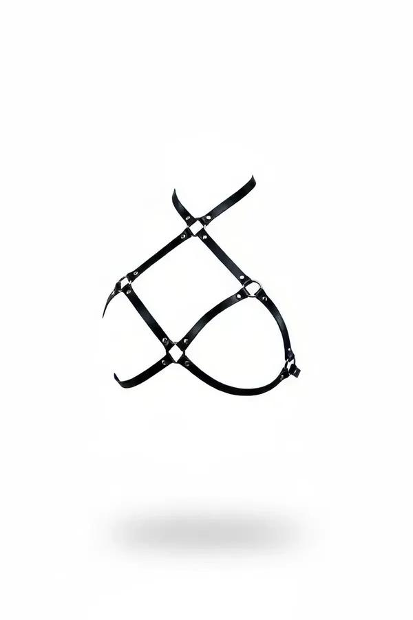 Caged Chest Harness with O-Ring Details