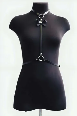 Bow Detailed Neck Waist Tie Harness - APFT127