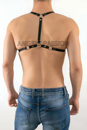Elastic Harness on Chest - Sexy Men's Elastic Harness Models - Men's Elastic Underwear - APFTM70