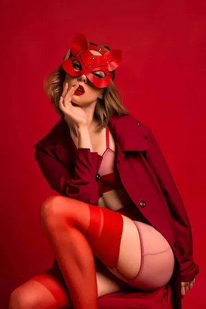 Leather Fancy Mask with Cat Ears - APFT782