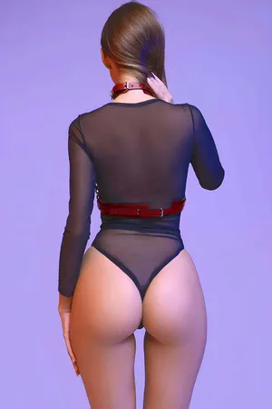 Leather Chest Harness, Harness Set with Leash - APFT841