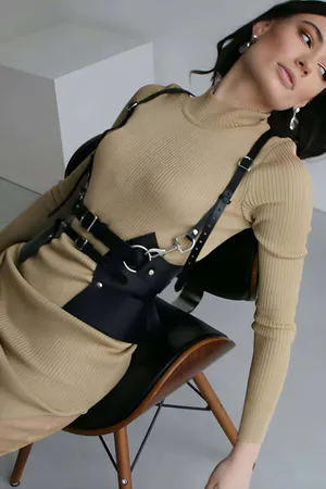 Leather Dress Belt, Belt Over T-Shirt, Stylish Leather Belt - APFT1083