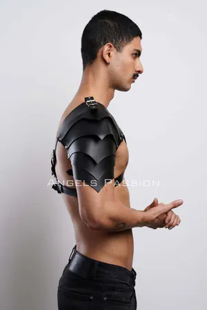 Gladiator Harness, One Shoulder Leather Harness, Cosplay Costume, Warrior Costume - APFTM154