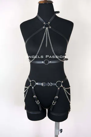 Leather Body Harness, Women's Leather Fancy Wear - APFT1084