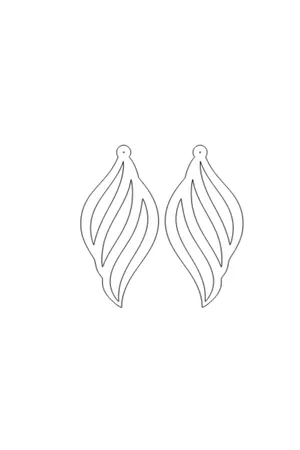White Reflective Shell Earrings, Stylish Laser Cut Earrings - APBJ006