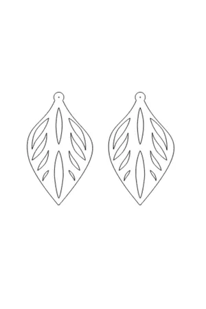 White Reflective Drop Earrings, Stylish Design Laser Cut Earrings - APBJ026