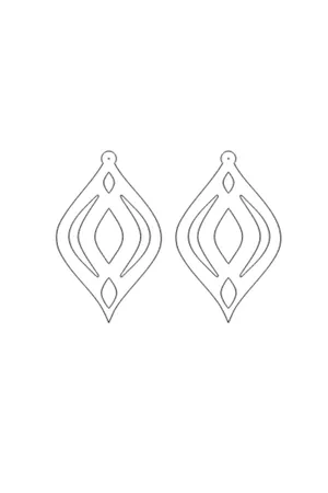 Rainbow Reflective Motif Drop Earrings, Stylish Laser Cut Earrings - APBJ008