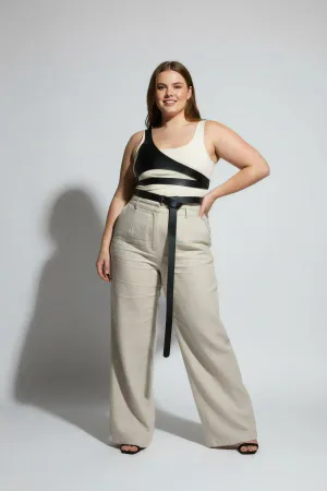 Plus Size Black Women's Belt Harness Detailed Body Accessory - APFT1120