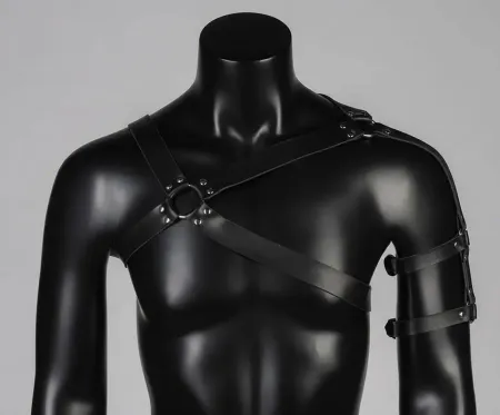 One Shoulder Men's Harness, Men's Chest and Shoulder Harness - APFTM241